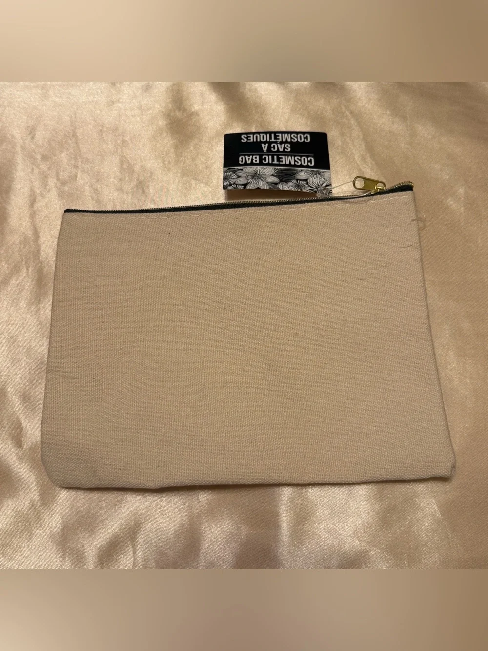 Hello Beautiful Canvas Cosmetic Bag